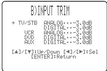 YAMAHA YRS-2000 - INPUT TRIM (réglage d'entrée) - 1
