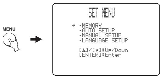 YAMAHA YRS-2000 - Appuyez sur MENU. - 1
