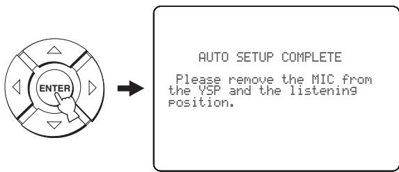 YAMAHA YRS-2000 - Appuyez sur ENTER pour confirmer les résultats ou sur RETURN pour les annuler. - 1