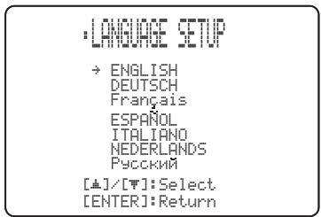 YAMAHA YRS-2000 - Utilisez / pour sélectionner language SETUP, et appuyez sur ENTER. - 2