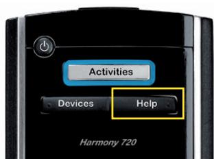 LOGITECH TELEC O HARMONY 785 - Affichage de l'aide sur la télécommande harmony - 1