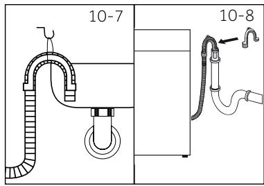 HAIER HW90-B14636N - Tuyau de vidange au raccordement d'évacuation des eaux usées - 1