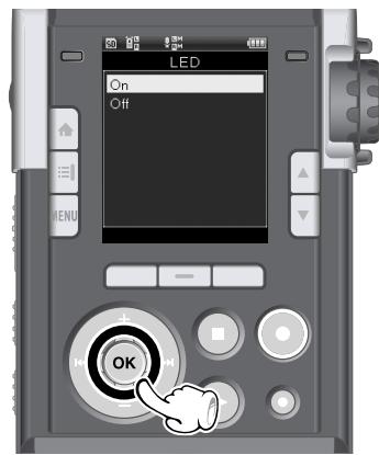 OLYMPUS LS-100 - Utilisation de la touche OK - 1