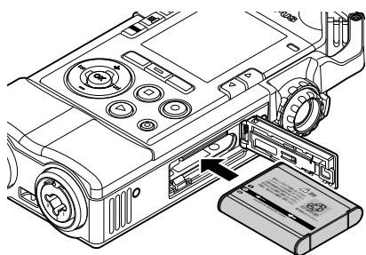 OLYMPUS LS-100 - Insertion de la batterie - 2