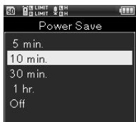 OLYMPUS LS-100 - Utilisez les touches + / - pour sélectionner le réglage - 1