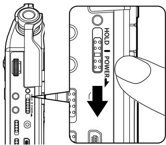 OLYMPUS LS-100 - Éteindre l'enregistreur - 1
