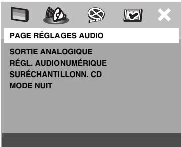 YAMAHA DVD-S550 - Menu réglages audio - 1