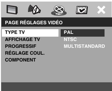 YAMAHA DVD-S550 - STEP3: sélection du système de codage couleur qui correspond à votre téléviseur - 1