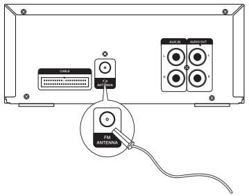 HITACHI AXM649BT - Branchement de l'antenne FM - 1