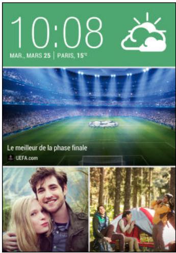 HTC Desire Blanc 610 - Votre écran d'accueil dynamique - 1