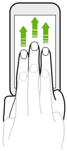 HTC Desire Blanc 610 - Glissement à trois doigts - 1