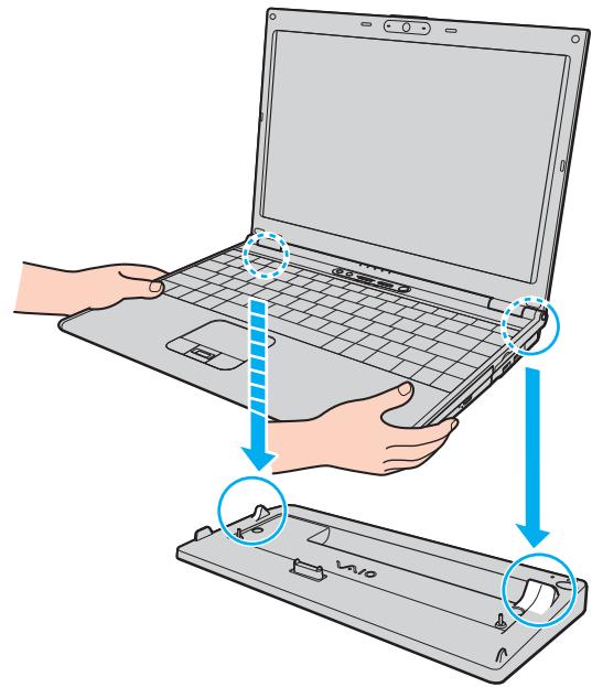 SONY VGN-SZ - Pour connecter l'ordinateur à la station d'accueil - 3