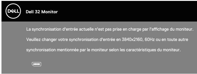 DELL PCS32210S - Messages d'avertissement de l'OSD - 1