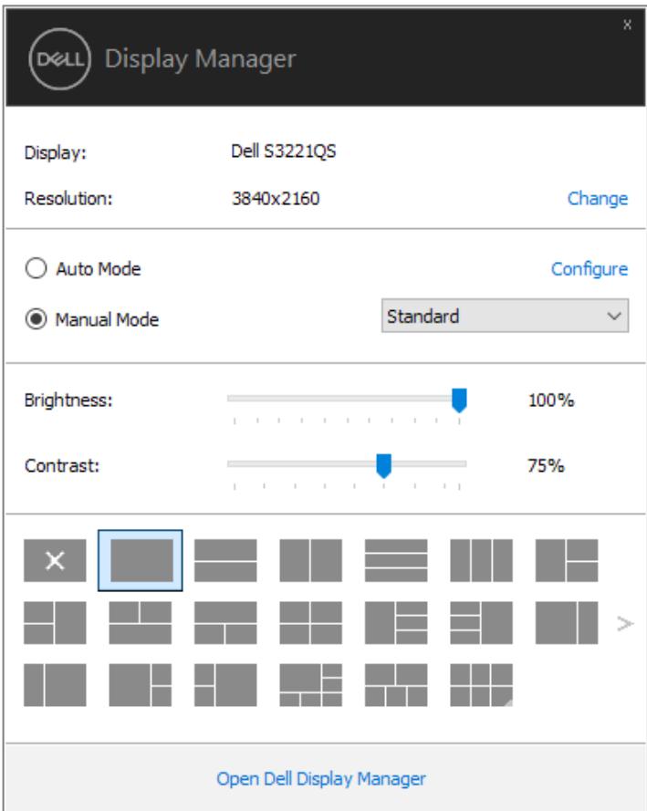 DELL PCS32210S - Utiliser la boîte de dialogue Réglages rapides - 1