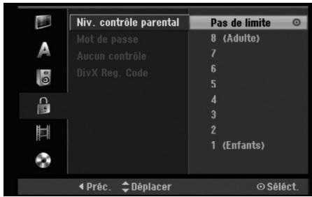 LG-GOLDSTAR RH188S - Réglage du verrouillage enfants (commande parentale) - 1