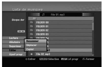 LG-GOLDSTAR RH188S - Attribution de nom à un fichier sur le disque dur ou la carte mémoire\*1 - 1