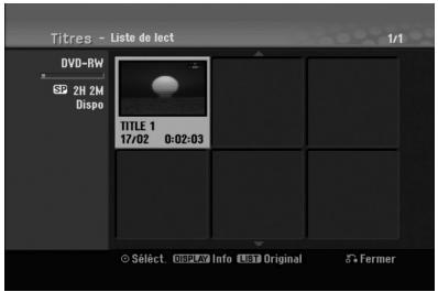 LG-GOLDSTAR RH188S - Création d'une nouvelle liste de lecture -RWVR RAM - 3