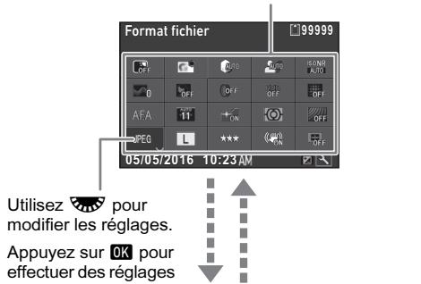 PENTAX K-70 - Utilisation du panneau de contrôle - 1
