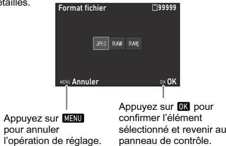 PENTAX K-70 - Utilisation du panneau de contrôle - 2