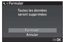 PENTAX K-70 - Appuyez sur ▲ pour sélectionner [formater] puis appuyez sur OK. - 1