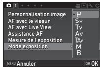 PENTAX K-70 - Modifiez les paramètres si nécessaire. - 1