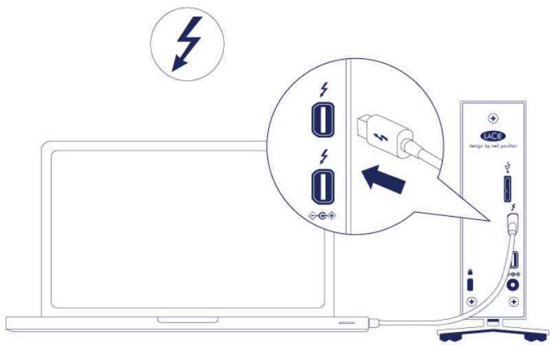 LACIE Lacie D2 4TB Thunder - Étape 1: connexion du cable d'interface - 1