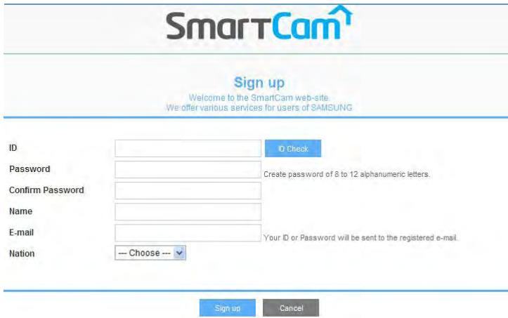 SAMSUNG SNH-1010N - Provide the requested information, and click . - 1