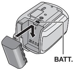 IVC GZ-fMG130EX - Fixer la batterie. - 1
