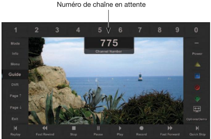 BOSER VIDEOWAVE 55S3 - Pour saisir un numéro de chaîne : - 1