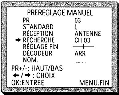 PROLINE SVP2650 - Préréglage manuel - 4