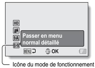 SANYO GH1 - Sélectionnez l'icône du mode de fonctionnement et appuyez sur le bouton SET. - 1