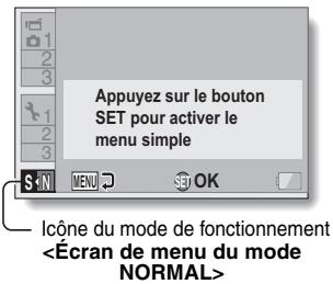 SANYO GH1 - Sélectionnez l'icône du mode de fonctionnement et appuyez sur le bouton SET. - 2