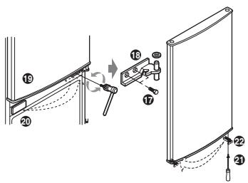 LG-GOLDSTAR GC-F3998BLQ - Comment renverser la porte - 4