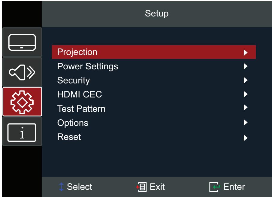 VIEWSONIC LS710-4K - Setup Menu (Einstellungen-MENU) - 1