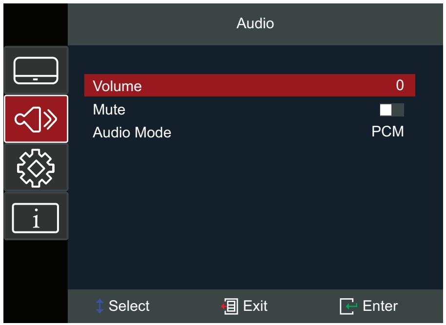 VIEWSONIC LS710-4K - Audio Menu (Audiomenü) - 1