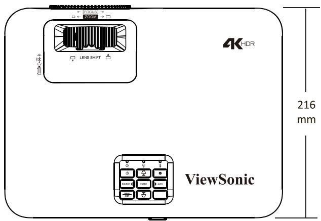 VIEWSONIC LS710-4K - Projektormaße - 1