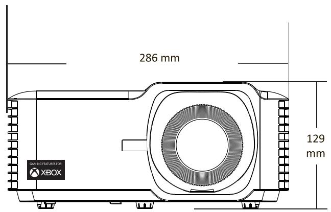 VIEWSONIC LS710-4K - Dimensions du projecteur - 2