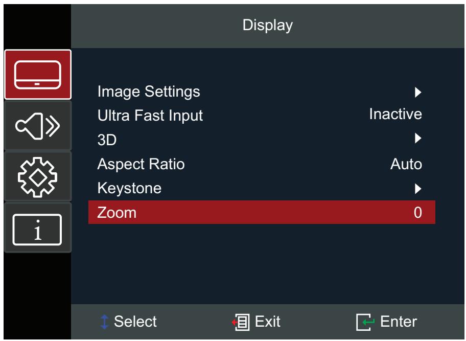 VIEWSONIC LS710-4K - Display Menu (Anzeige-Menü) - 1