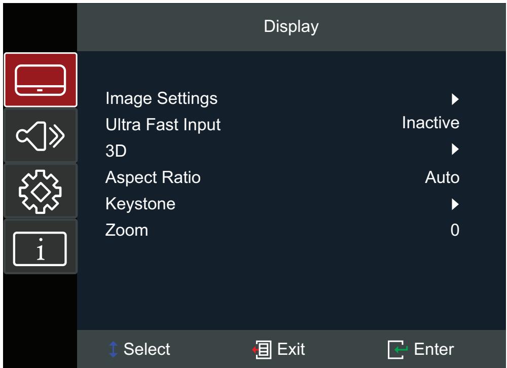 VIEWSONIC LS710-4K - OSD-MENU - 1