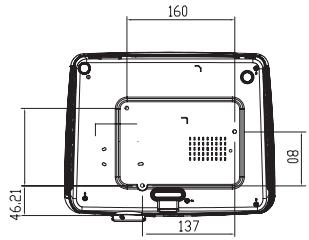 BENQ MW663 - Configuration de montage au plafond - 1