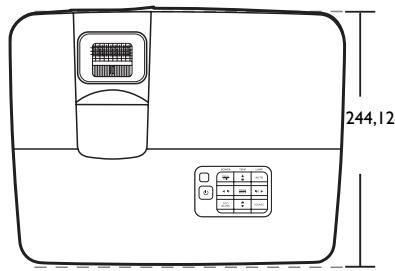 BENQ MW663 - Dimensions - 1