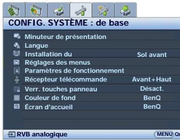 BENQ MW663 - Utilisation des menus - 4