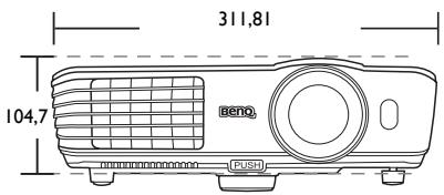 BENQ MW663 - Dimensions - 2