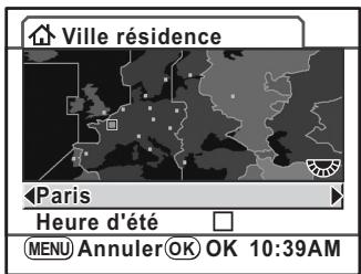 PENTAX KM+KC+18/55+50/200 - Utilisez le bouton de navigation (▲▶) pour sélectionner une ville. - 1