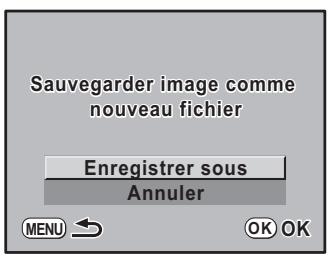 PENTAX KM+KC+18/55+50/200 - Utilisez le bouton de navigation ( ) pour selectionner [Enregistrer sous]. - 1