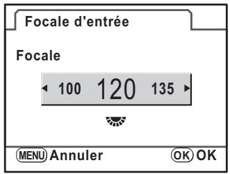PENTAX KM+KC+18/55+50/200 - Utilisez le bouton de navigation (▲▶) ou la molette de sélection pour régler [Focale]. - 1