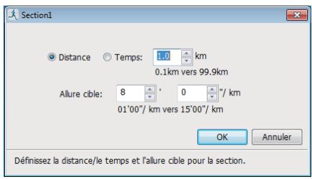 EPSON SF-810 B - Réglages modèle - Écran de paramètres Allure cible - 1