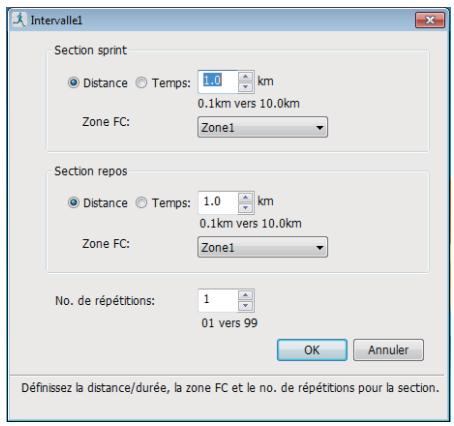 EPSON SF-810 B - Réglages modèle - Écran de paramètres Intervalle - 1