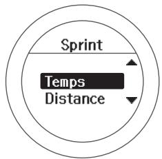 EPSON SF-810 B - Choisissez de définir la durée du sprint (exercice soutenu) en tant que distance ou temps. - 1