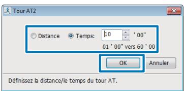 EPSON SF-810 B - Définissez la distance ou le temps correspondant à un tour, puis cliquez sur OK. - 1